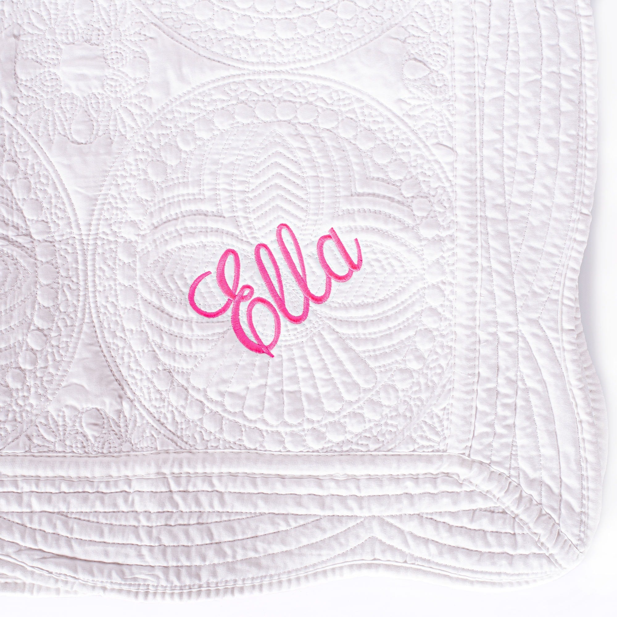 Personalized Baby Quilt, Monogram Baby Quilts, Baby Girl Quilt, Personalized Baby Gifts for Girls, Monogrammed Baby Blanket / Quilt Pink