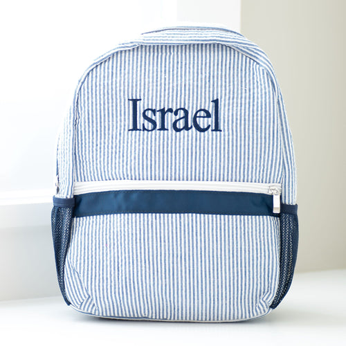Personalized Baby Backpacks, Monogrammed Toddler Backpacks, Seersucker Backpack, Preschool Book Bag, Personalized Baby Girl Gifts