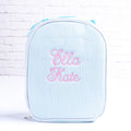 Personalized Seersucker Lunch Bag, Monogrammed Insulated Lunchbox