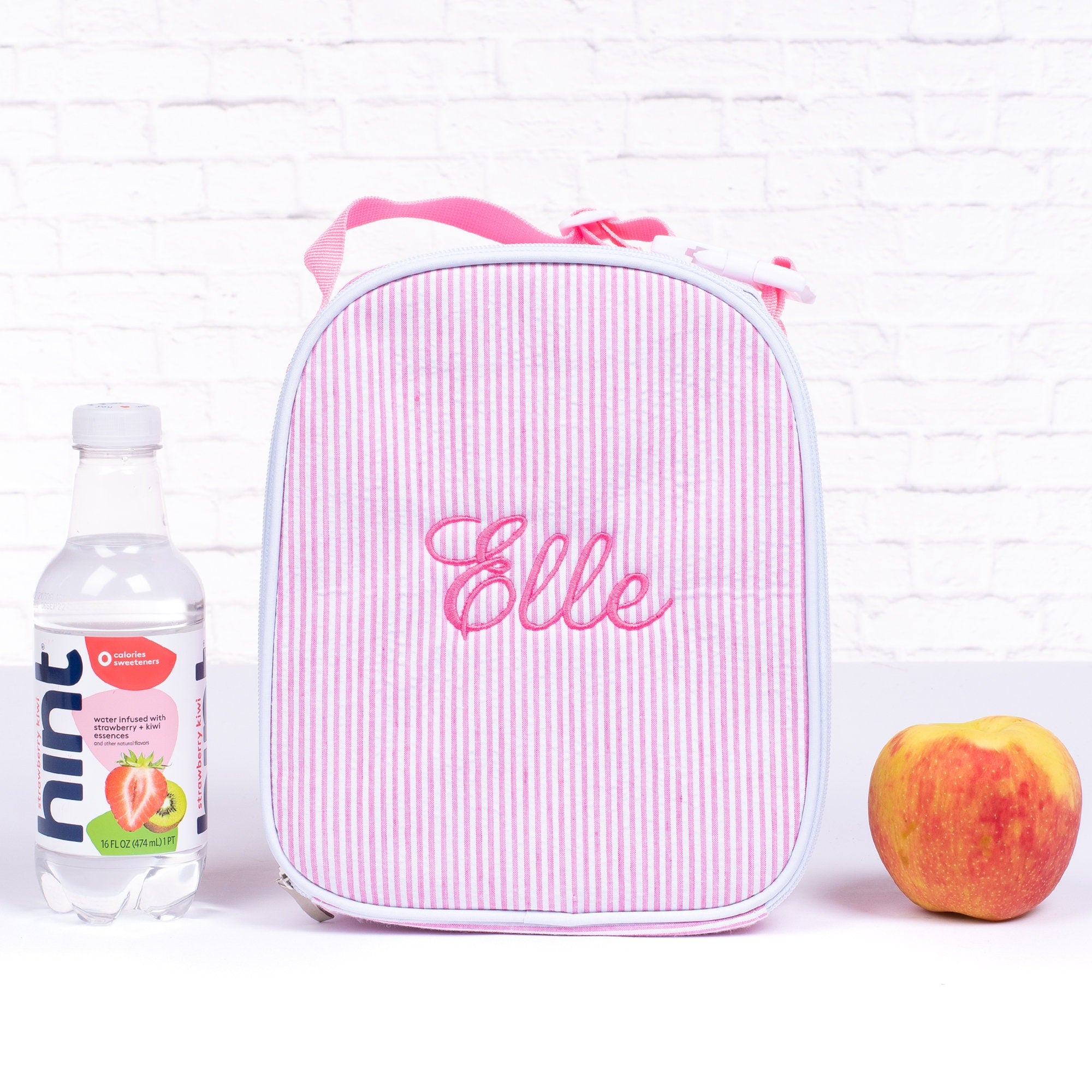 Personalized Lunch Bags for Kids, Insulated Lunch Bag, Seersucker Lunch Bag, Monogrammed Kids Lunch Bag, Lunch Box, Lunch Bag for Women