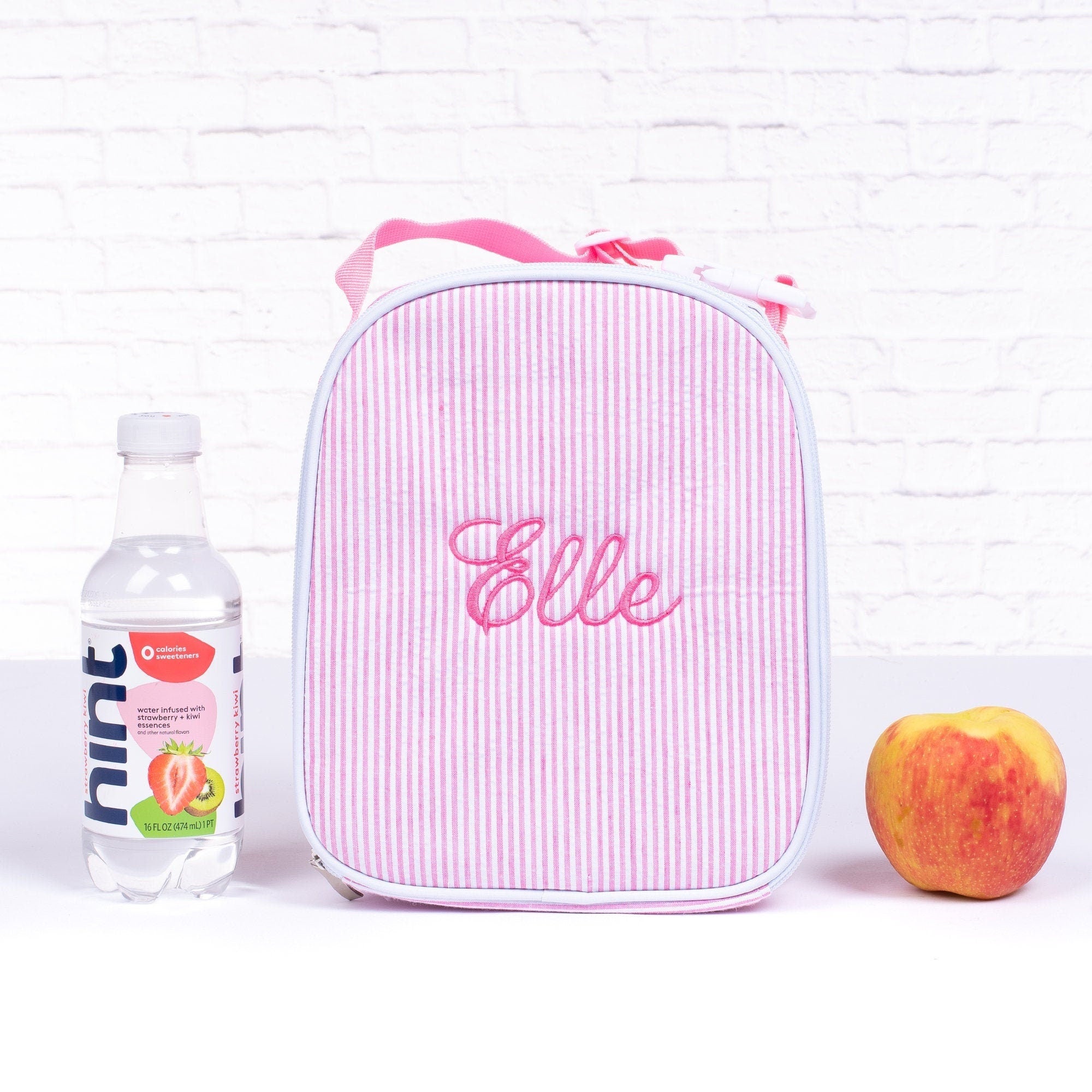 Personalized Lunch Bags for Kids, Insulated Lunch Bag, Seersucker Lunch Bag, Monogrammed Kids Lunch Bag, Lunch Box, Lunch Bag for Women