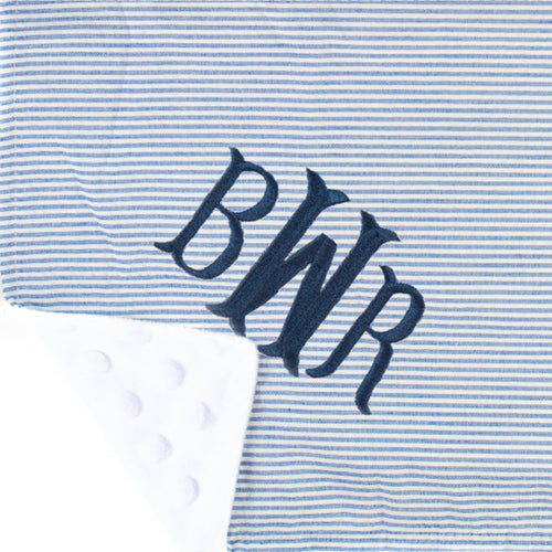 Personalized Baby Blankets, Monogrammed Seersucker Baby Blanket, Custom Baby Blanket, Personalized Baby Gifts, Baby Boy/Girl