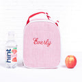 Personalized Seersucker Kids Lunch Bag, Monogrammed Insulated Lunchbox