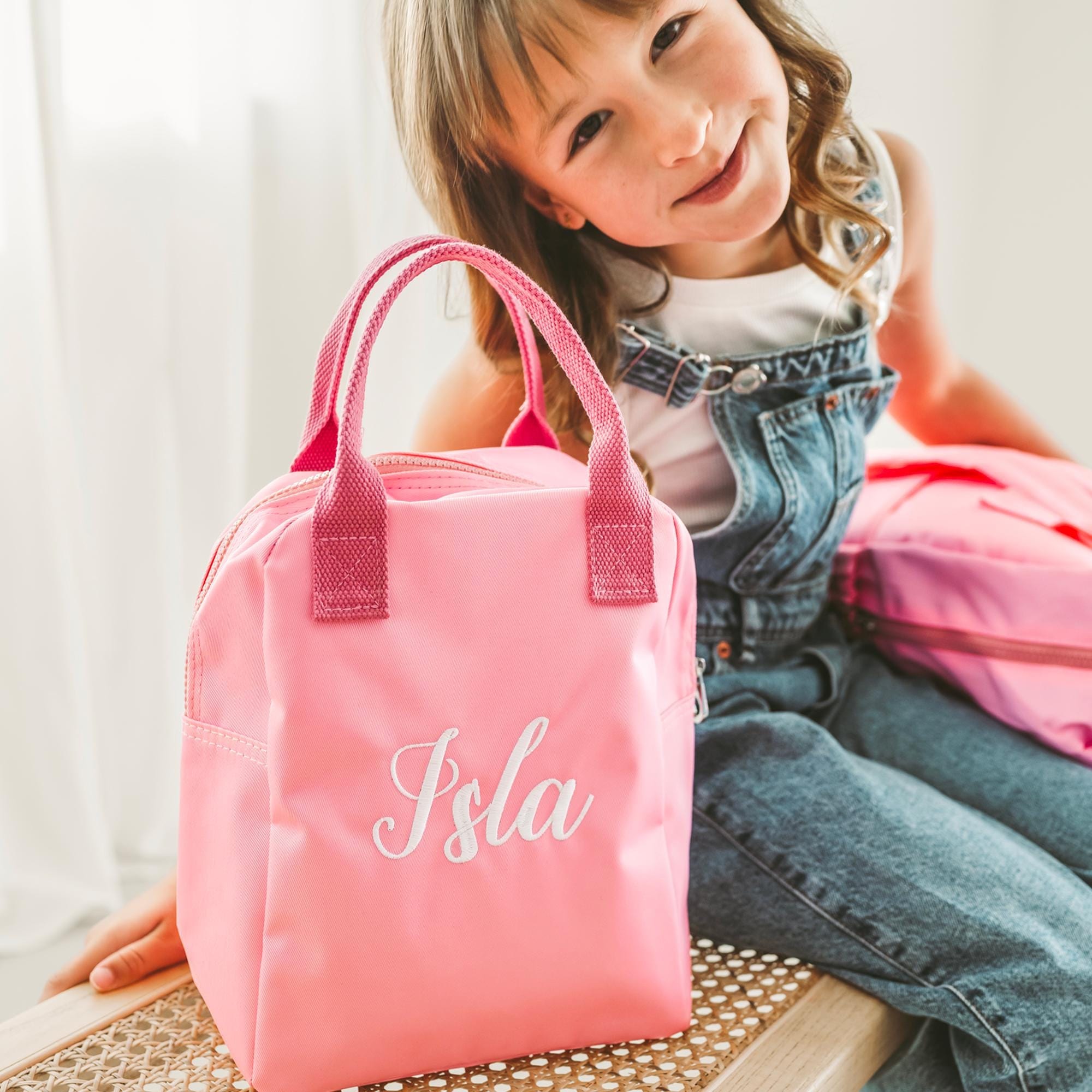 Personalized Kids Lunch Box, Monogrammed Insulated Lunch Bag